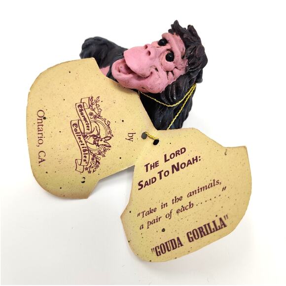 Holy Herd Noahs Ark Gorilla Figurine Pair Gardo & Gouda Pete Apsit Resin Figures - Picture 10 of 16